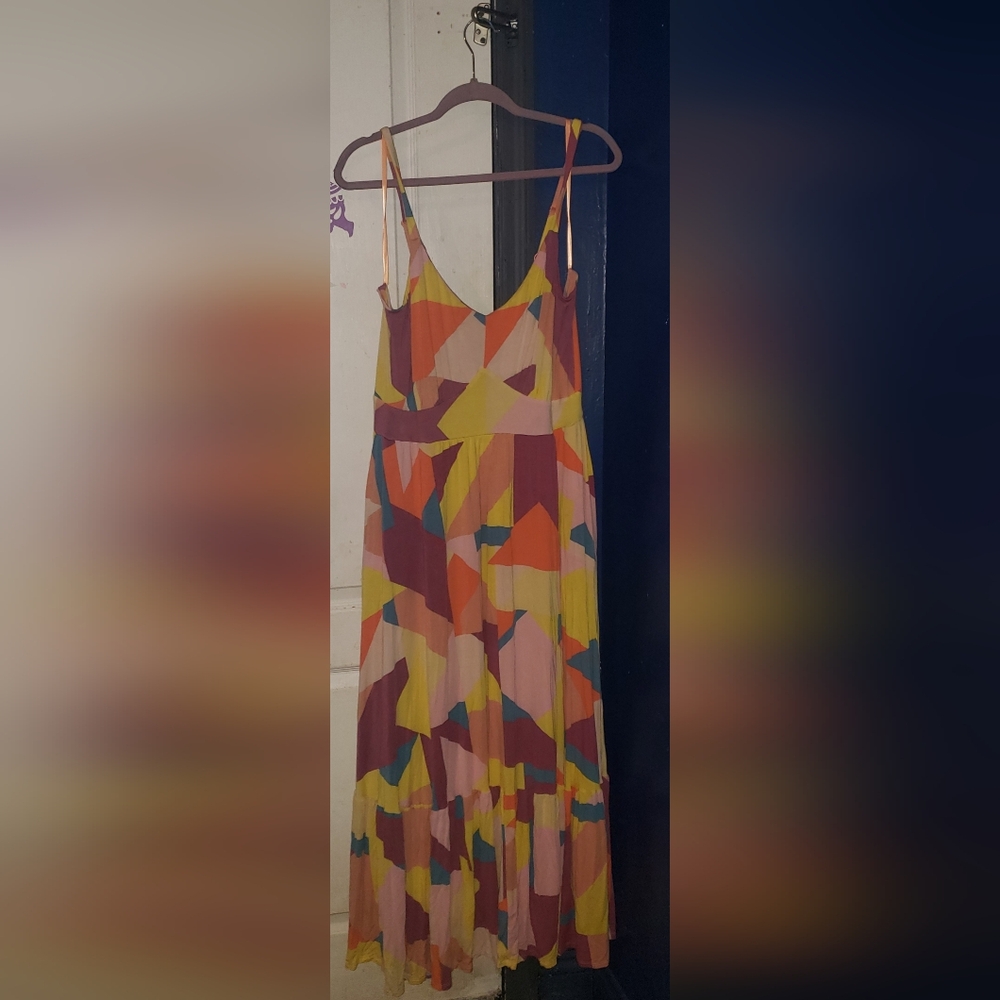 Torrid Multicolor Abstract Maxi Dress